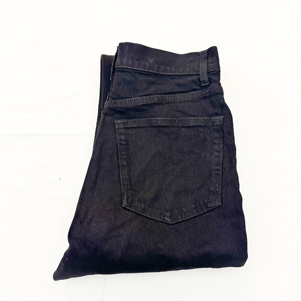 Reformation Liza Ultra High Rise Straight Jeans Black Dark Wash Size 26